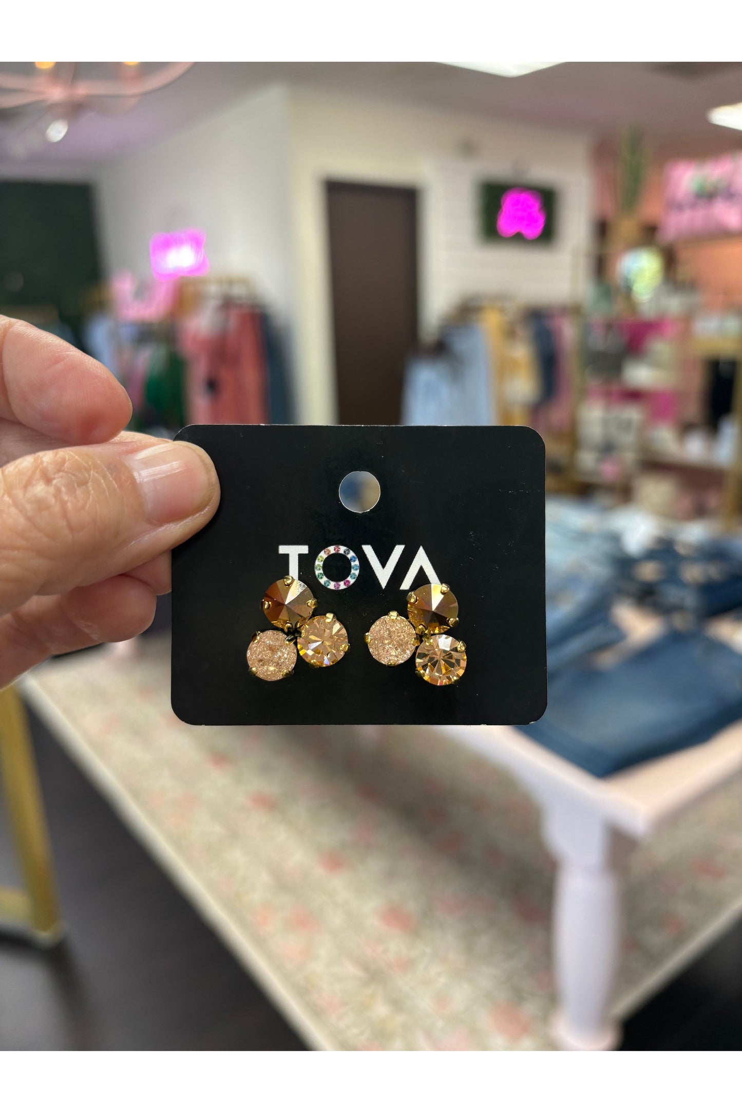 Tova Ines Earrings Mixed Pinks