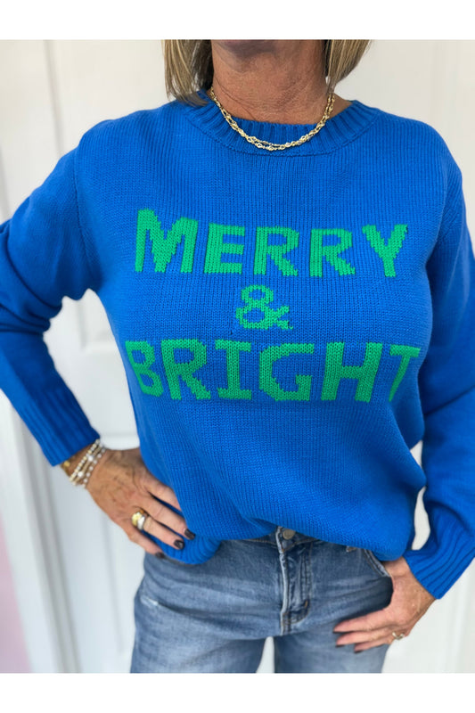 Merry & Bright Royal Sweater