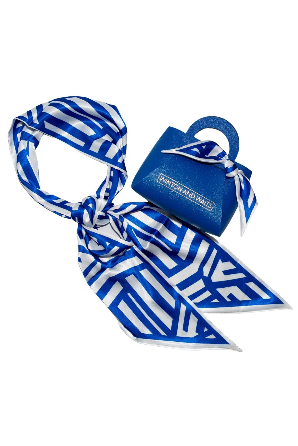 Game Day Accessory Scarf- Blue & White