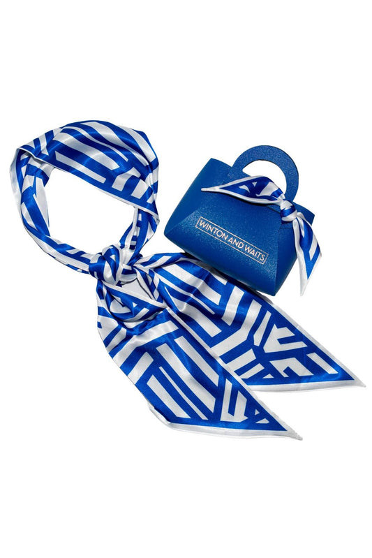 Game Day Accessory Scarf- Blue & White