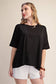 Cammie Oversized Pullover Round Neck Band Short Sleeve