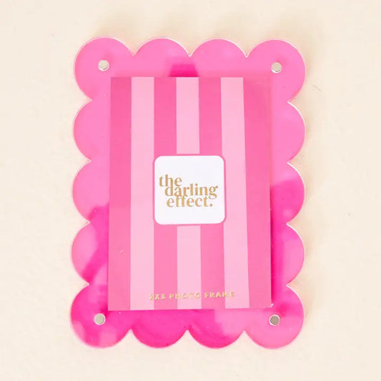 Mini Acrylic Picture Frame Magnet - Hot Pink