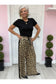 Leopard Print Wide Leg Drawstring Pant