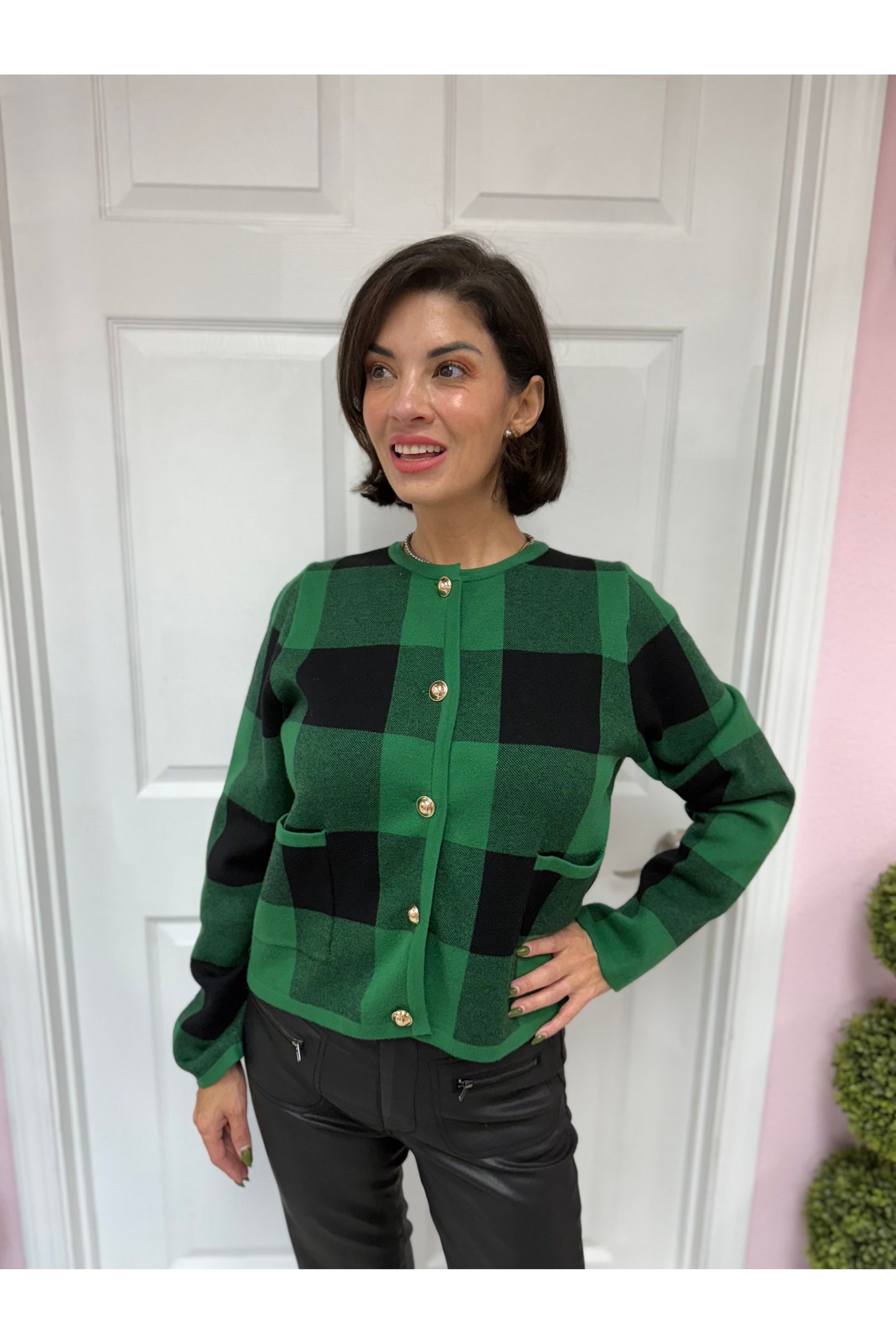 Pine Plaid Sweater