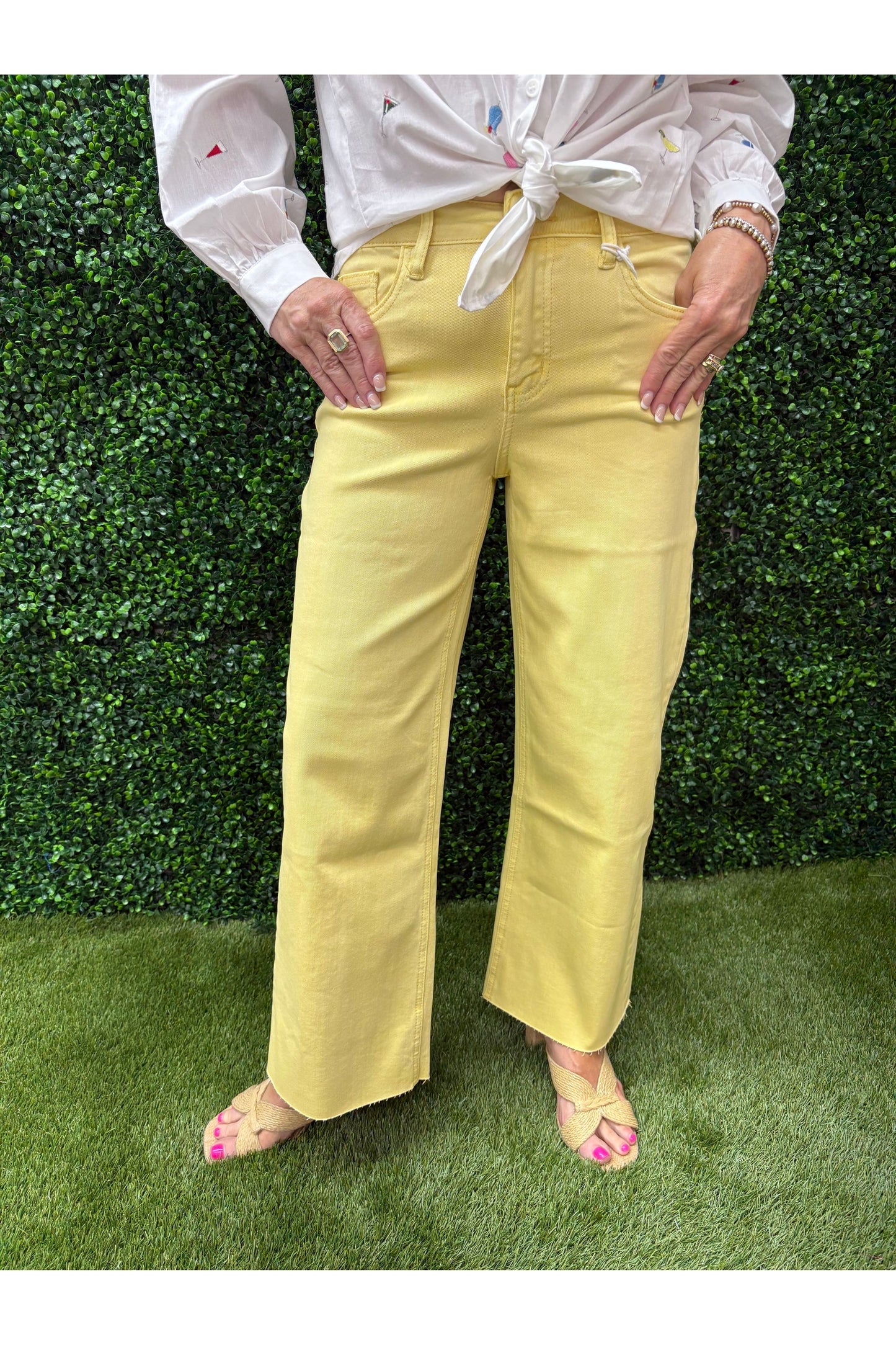 Baby Yellow Wide Leg Jeans