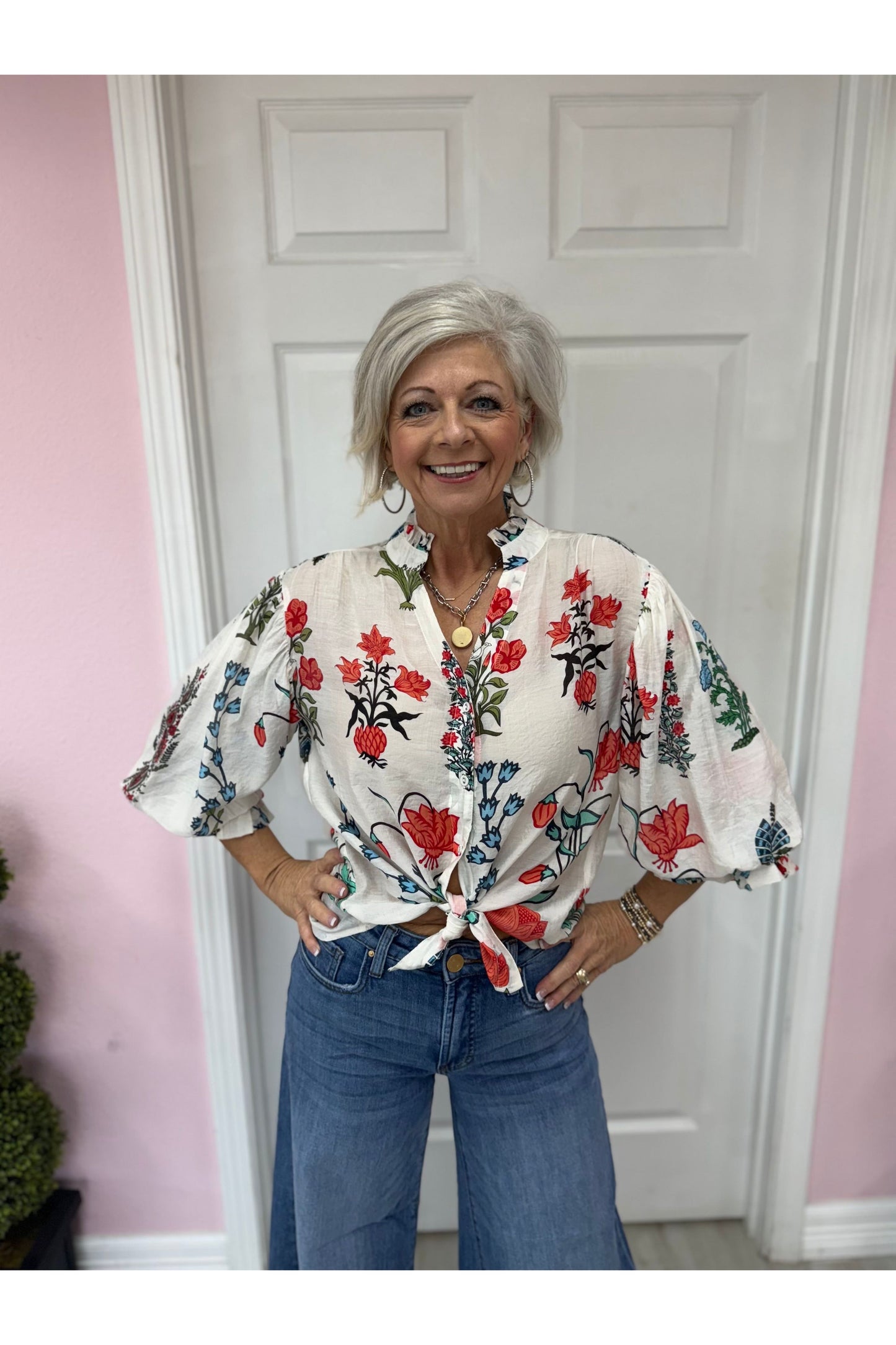 Autumn Floral Blouse