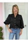 3/4 Sleeve 3D Floral Top