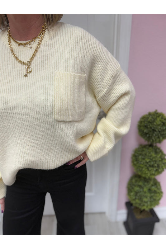 Oversized Drop Shoulder Knit Sweater
