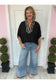 Leopard Detailed Dolman Sleeve Blouse Restock Coming