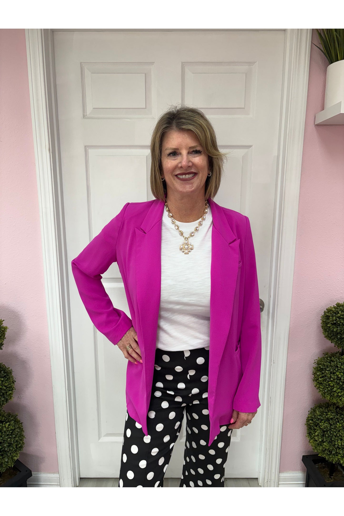 Magenta Lightweight Blazer