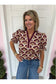 Burgundy Floral-Patterned Blouse