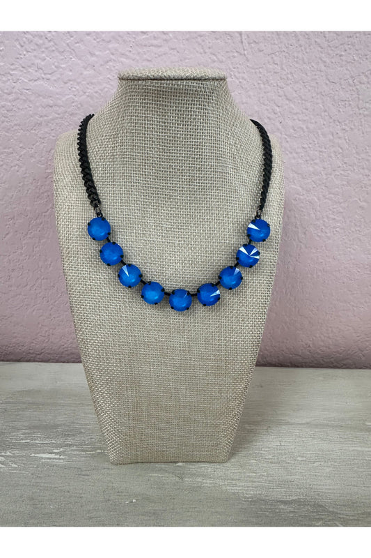 Mini Sofia Necklace in Electric Blue Smutt