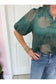 Floral Jacquard Puff Sleeve Blouse