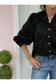 3/4 Sleeve 3D Floral Top