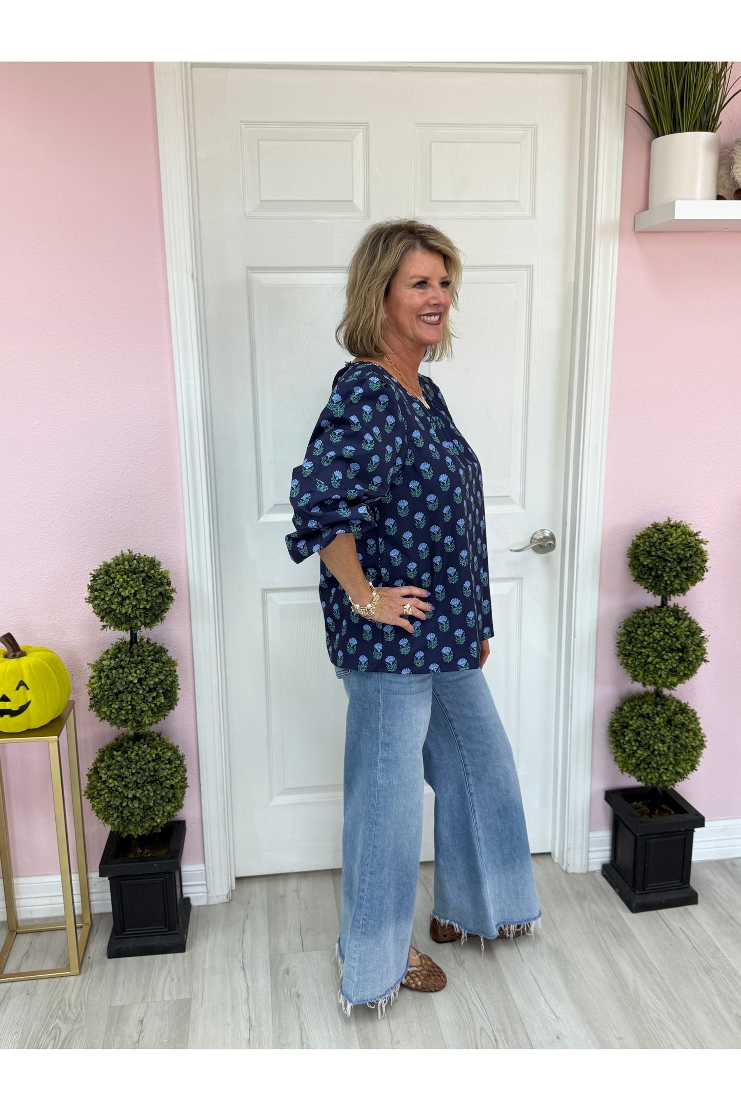 MS Azalea Floral Blouse