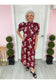 Ruby Botanical Midi Dress
