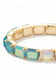 7 Inch Easton Emerald Cut Stretch Bracelet -Pastels