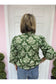 Green Baroque Ruffle Blouse