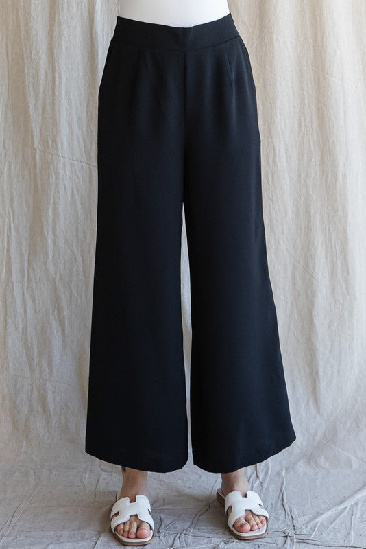 Solid Wide Leg Pant