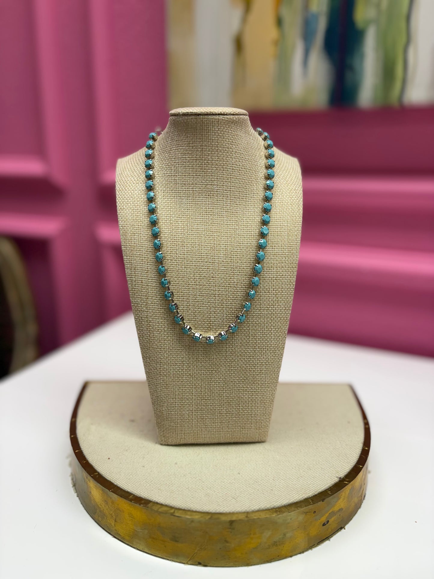 Tova Sarina Necklace Antique Silver/Turquoise