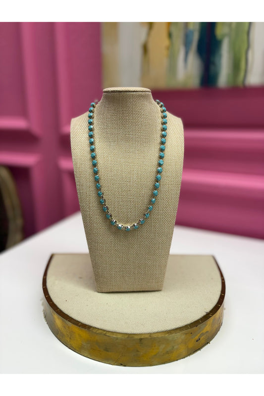 Tova Sarina Necklace Antique Silver/Turquoise