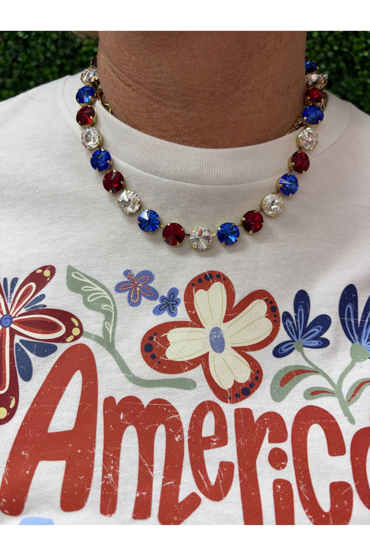 Tova Sophia Necklace Red, White & Blue