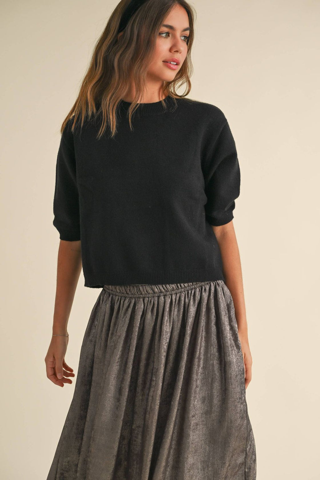 Short Sleeve Sweater Top