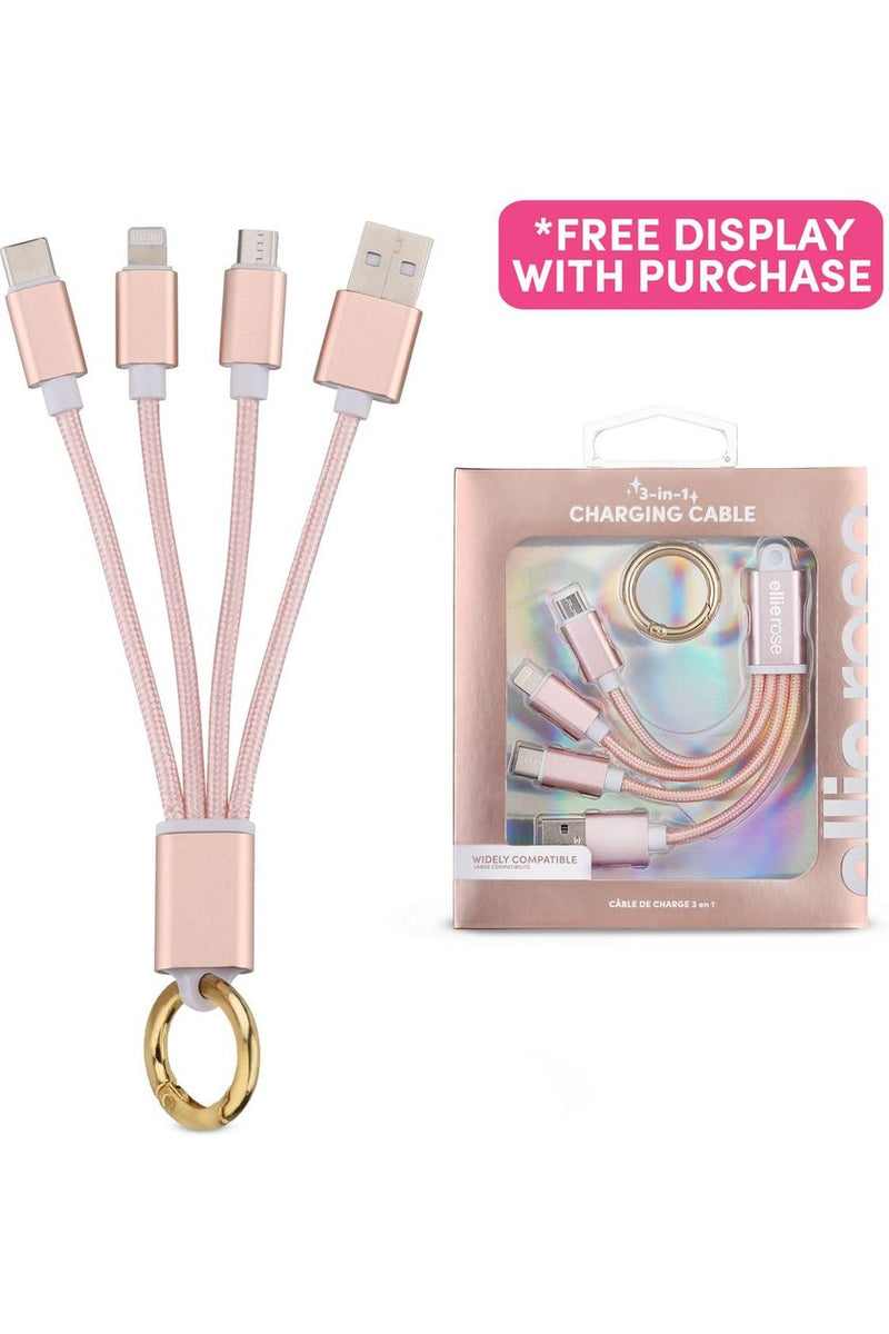 Ellie Rose 3-in-1 Charging Keychain