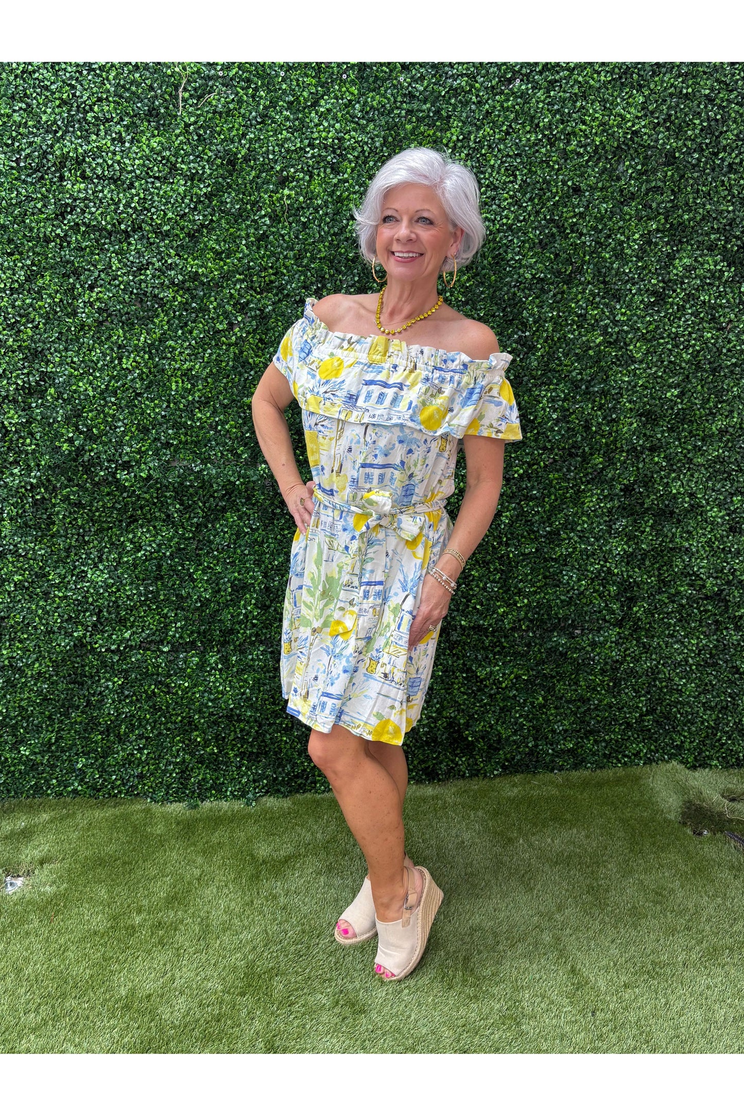 Amalfi Coast Valena Ruffle Mini Dress