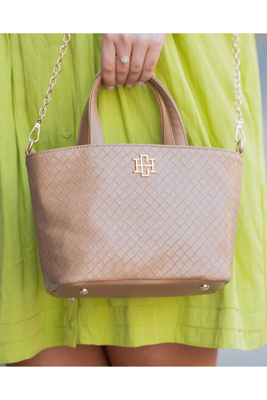 Maren Mini Tote Woven Tan