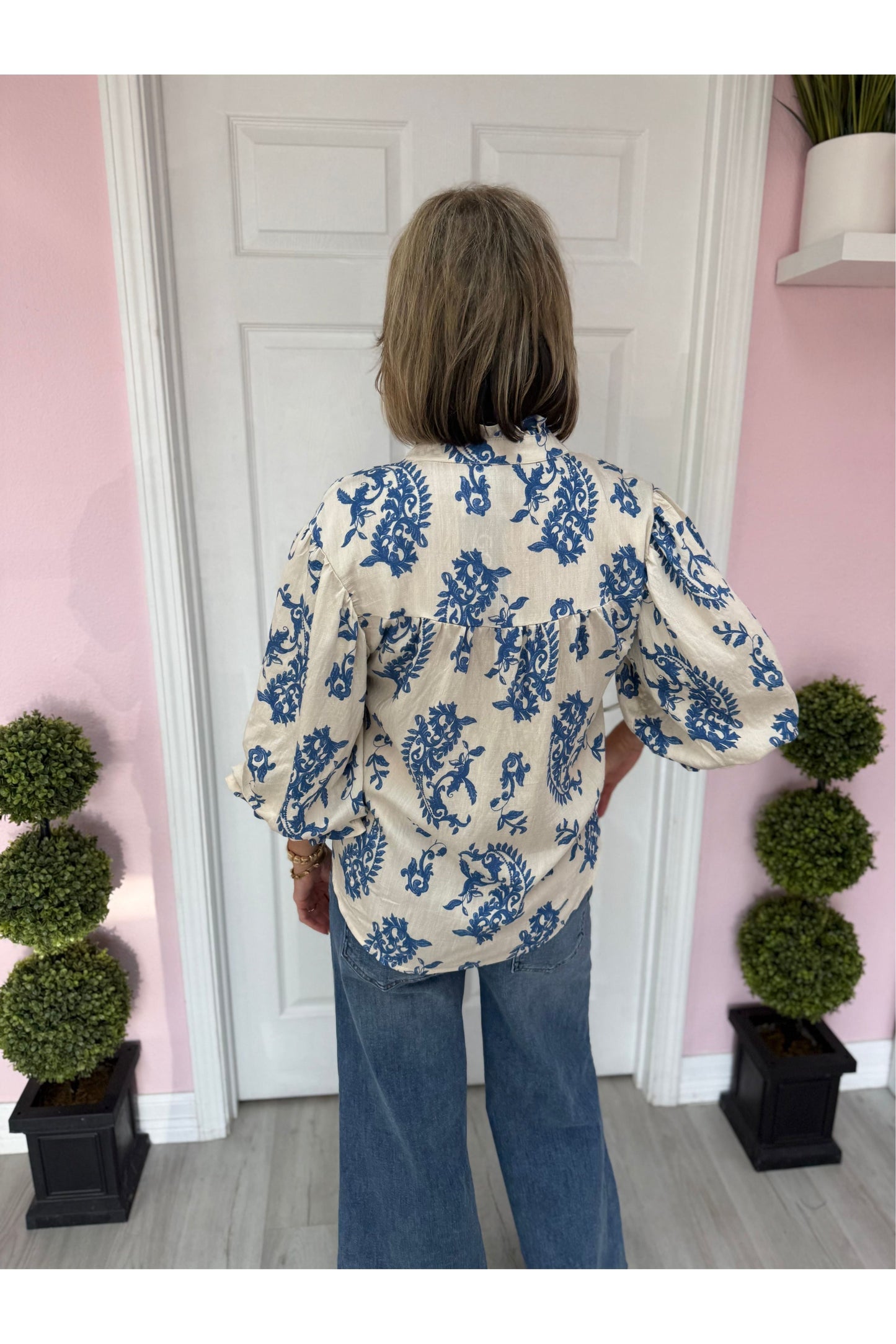Sorrento Antique Blue Blouse