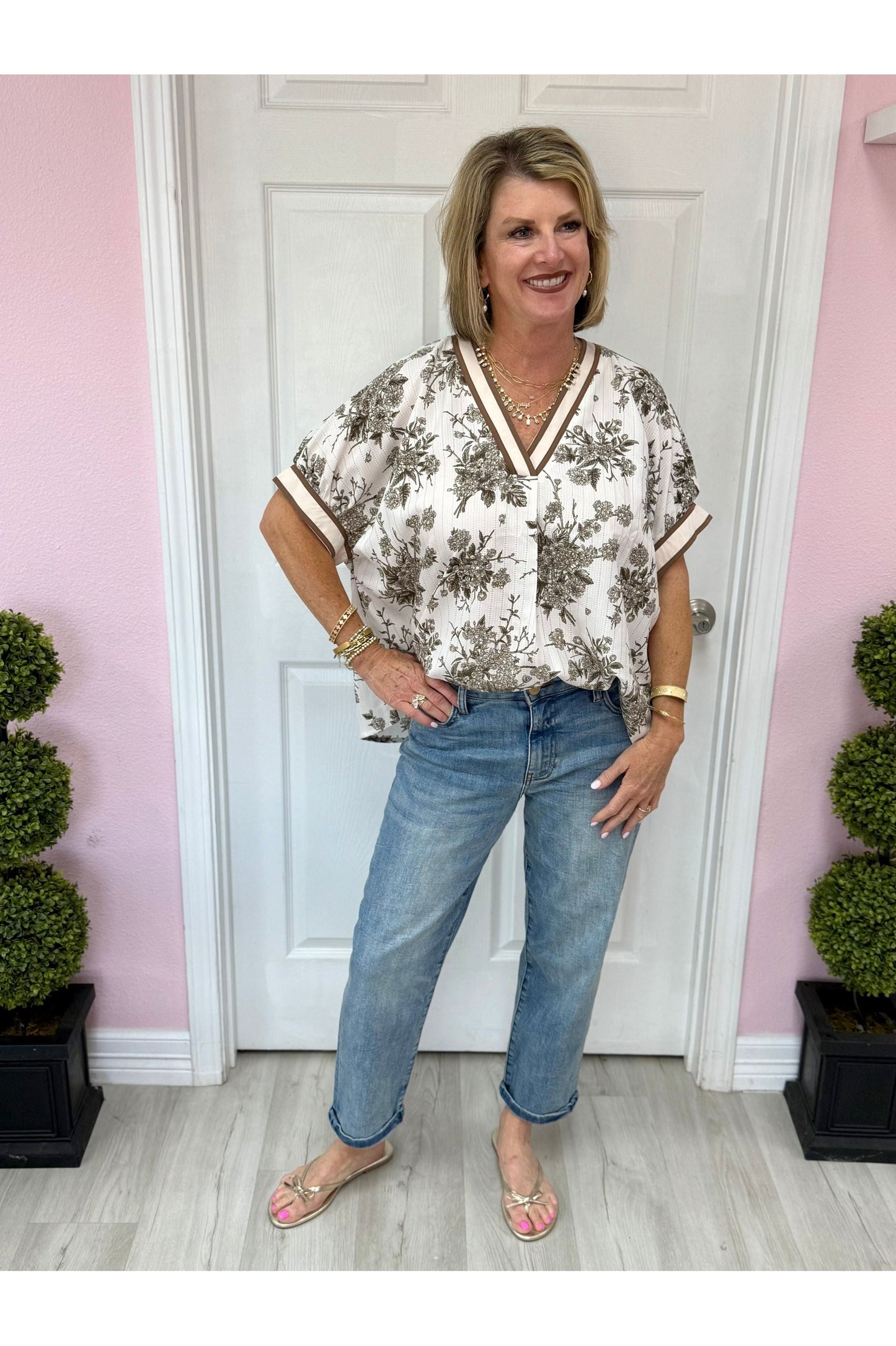 Floral Bring Oversized Blouse