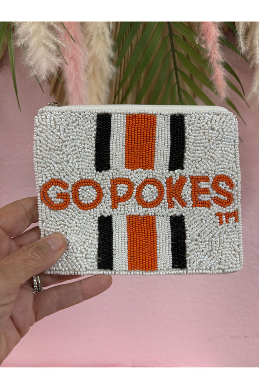 Go Pokes Beaded Pouch