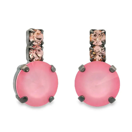 Tova Dee Earrings Gunmetal/Petal Pink
