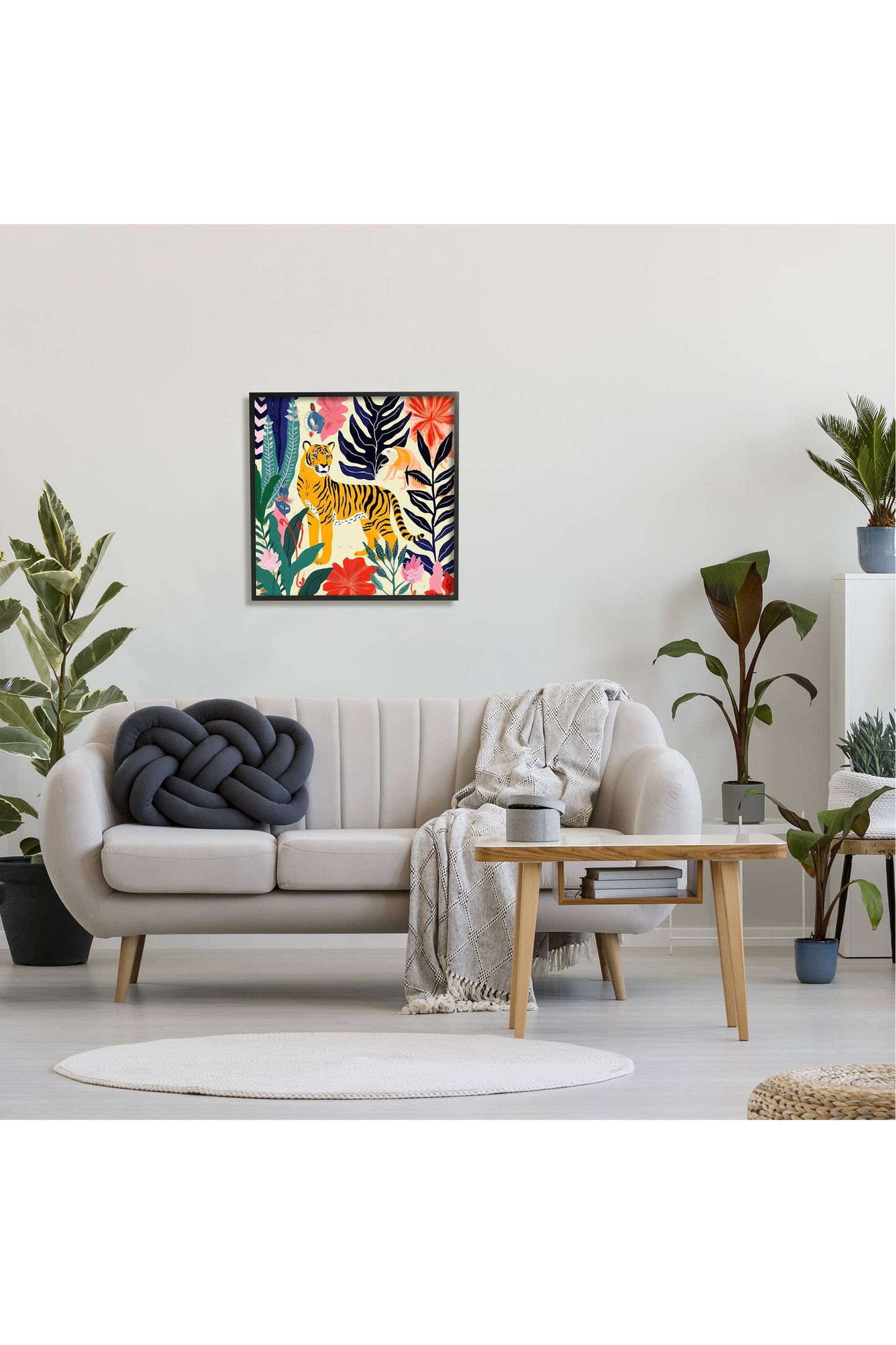 Tiger & Abstract Creatures Framed