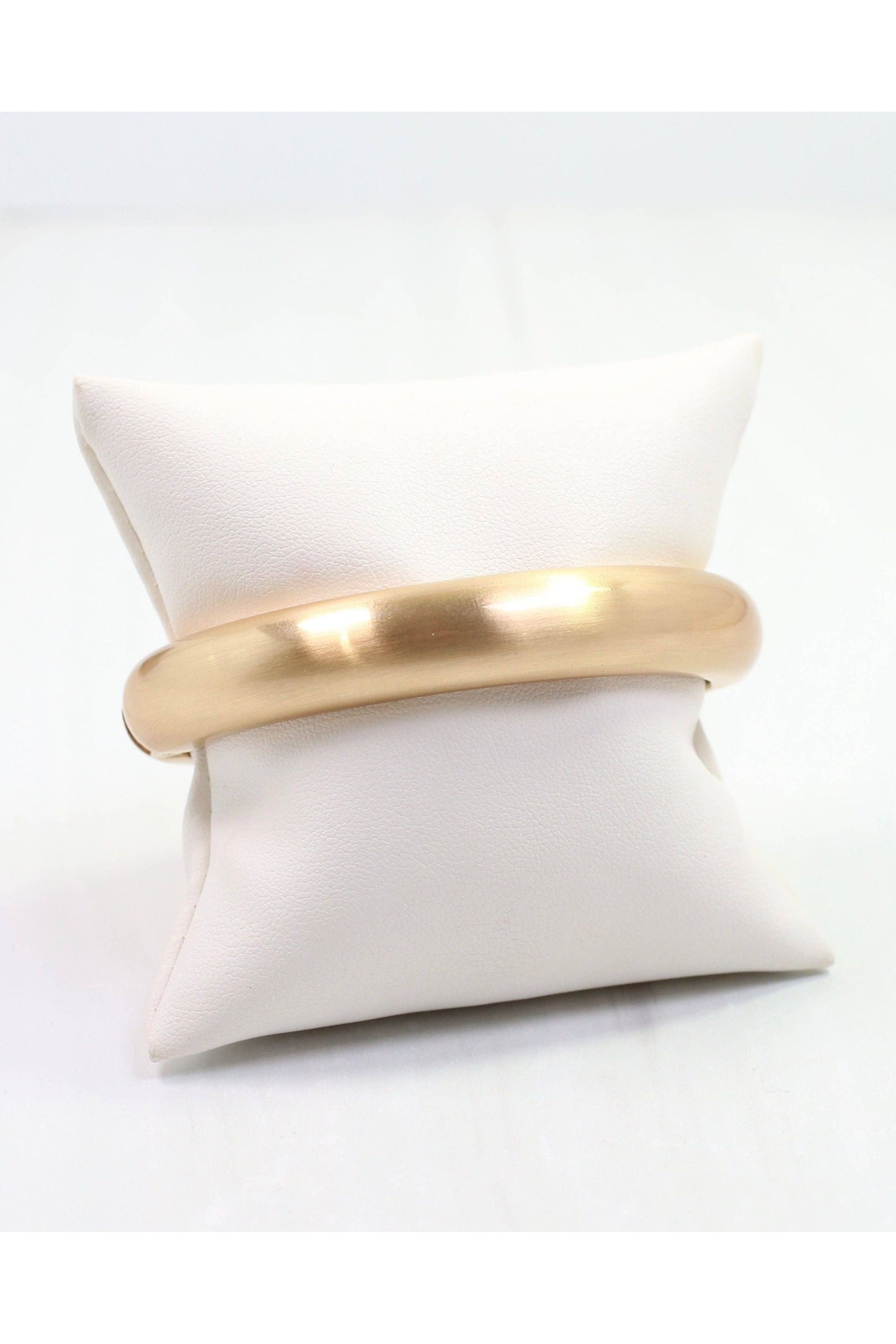 Harlow Hinged Bangle Bracelet Worn Gold