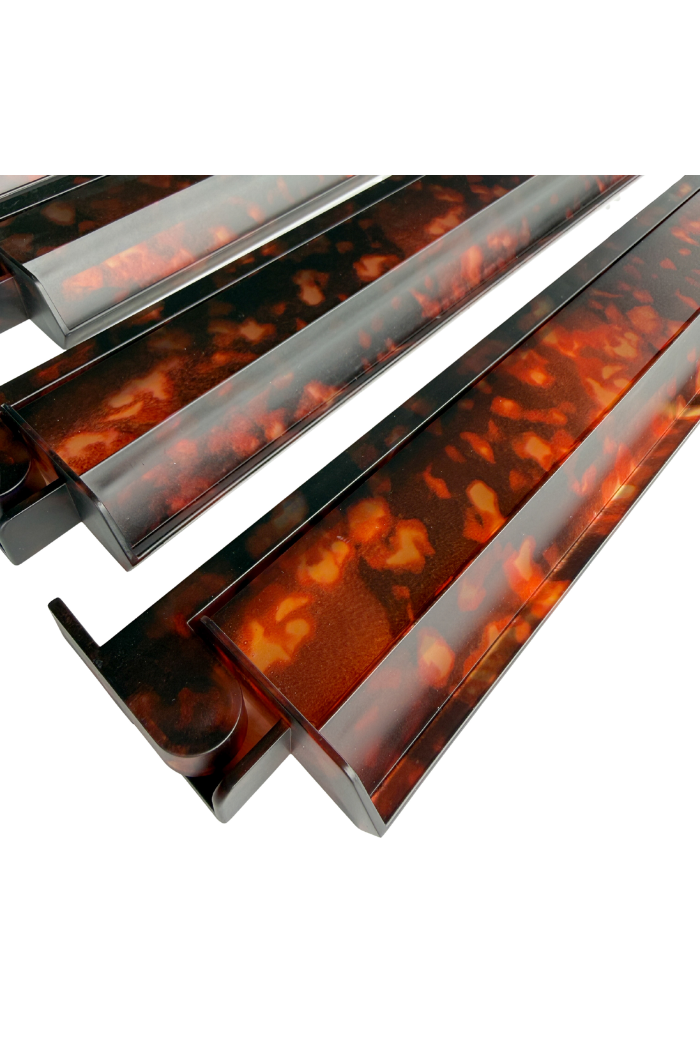 Tortoise Shell Mahjong Rack & Pusher Set Matte Finish