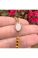 Pickleball Mother of Pearl Gold Beaded Bracelet