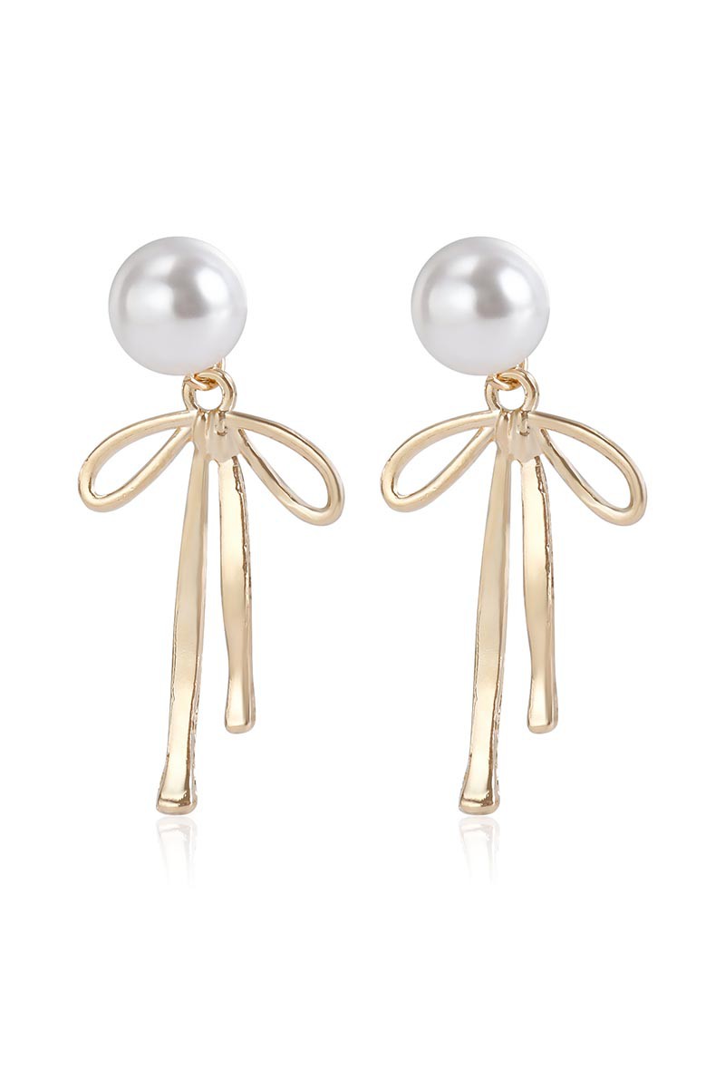 Bow & Pearl Combo Earring