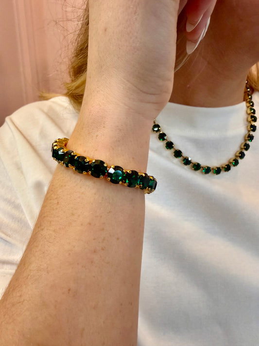 Tova Oakland Stretch Bracelet Emerald