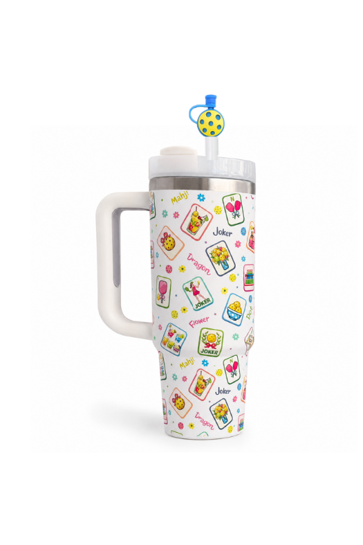 Pickleball & Mahjong 30oz Tumbler