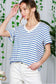 Striped VNeck Tee