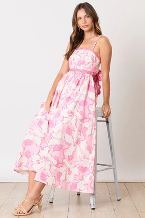 Pink Floral Ric Rac Dress