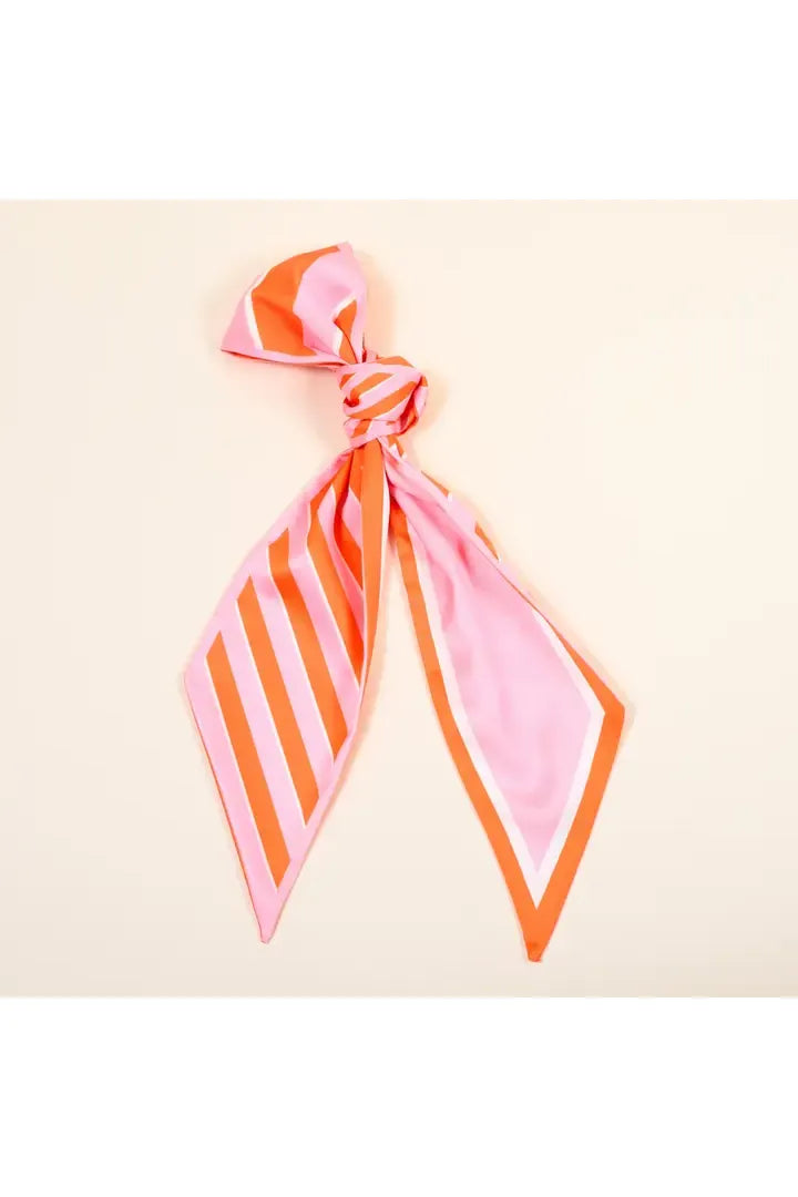 Twirl & Tie Sicily Stripes Scarf- Pink