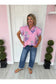 Scallop Trim Floral Blouse