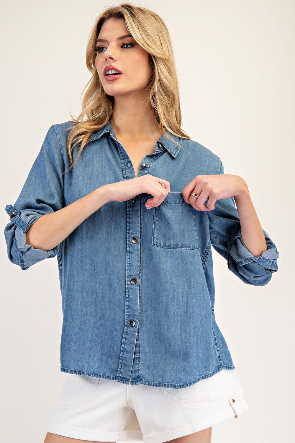 Tencel Button Down Down Shirt