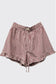 Striped Ruffle Cotton Shorts