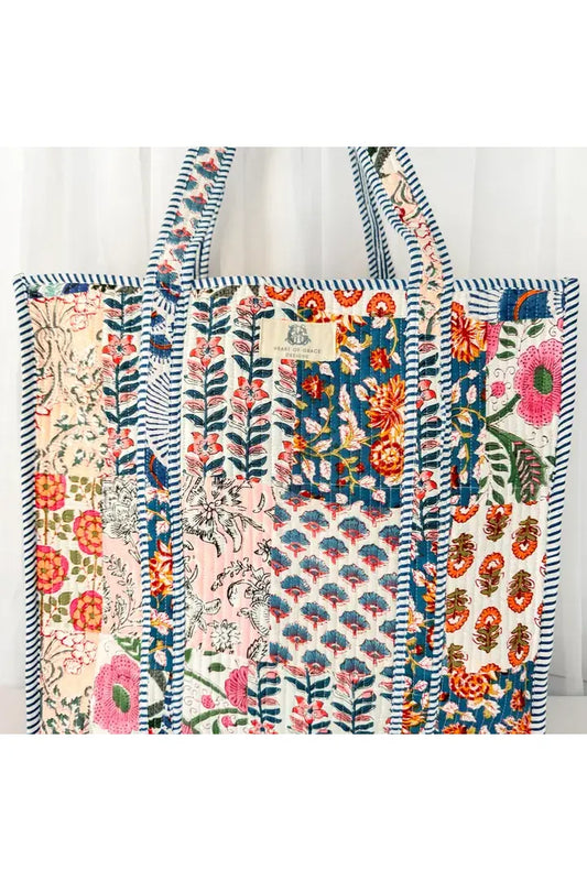 Large Quilted Tote Bag