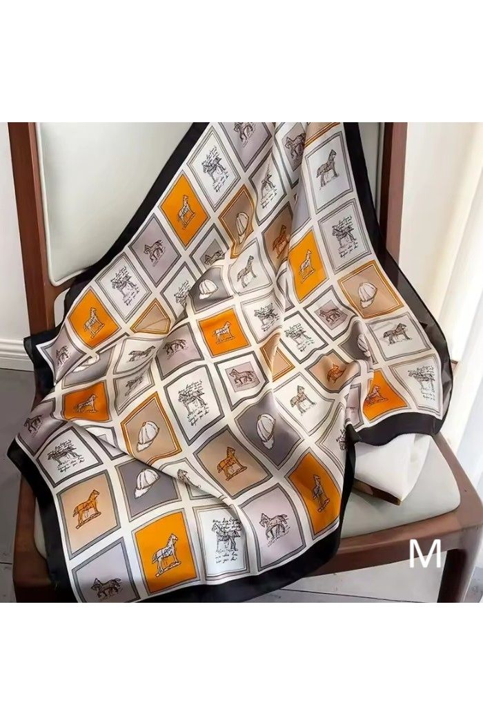 Equestrian Print Silk Scarf