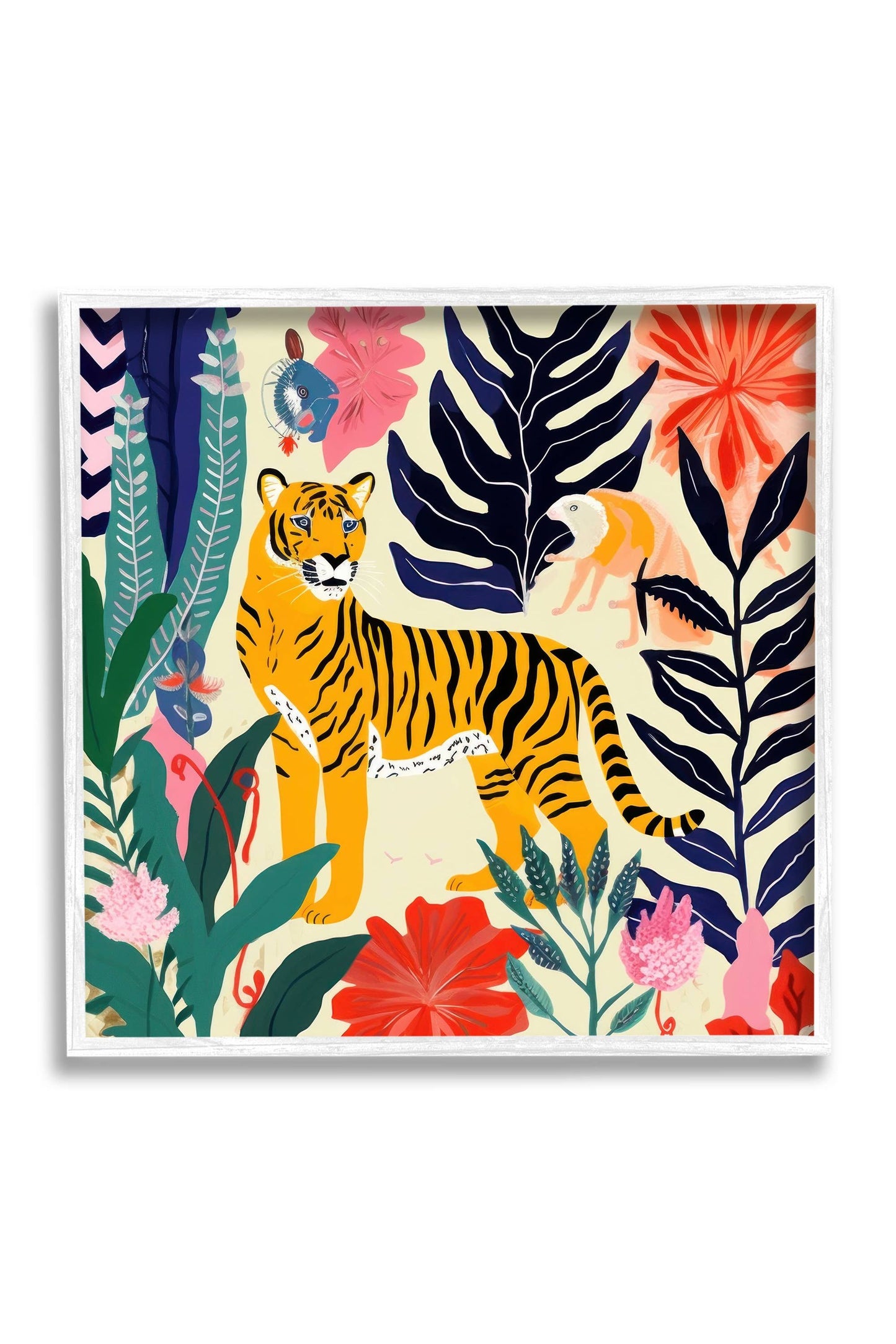 Tiger & Abstract Creatures Framed